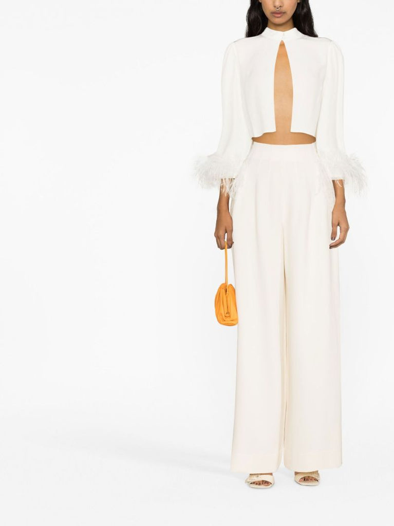 Neutral Caleb Wide-leg Trousers
