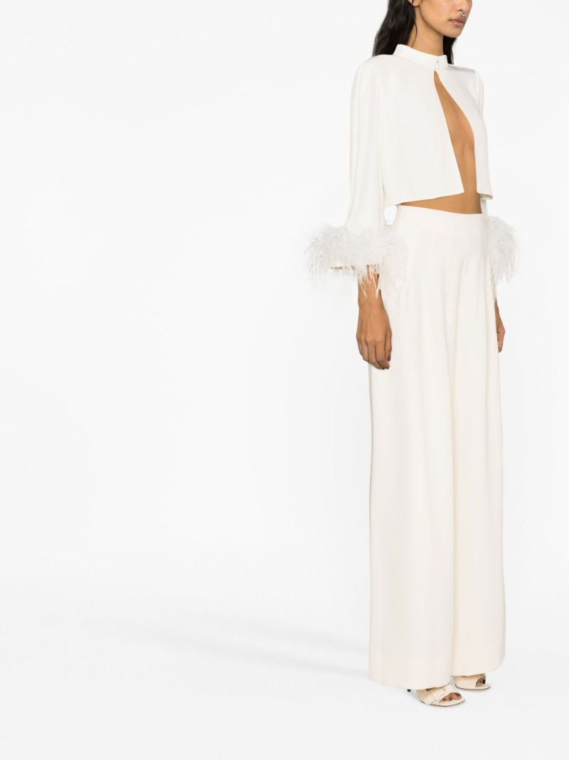 Neutral Caleb Wide-leg Trousers