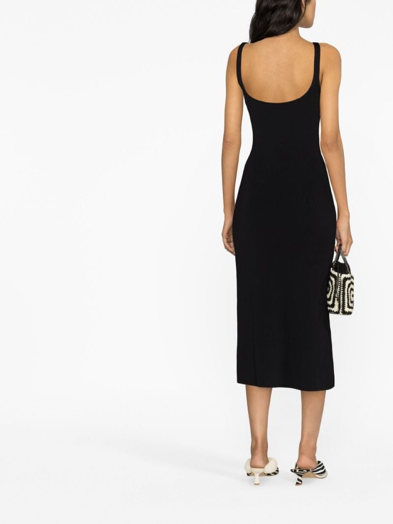 Black Paityn Ribbed Midi Dress