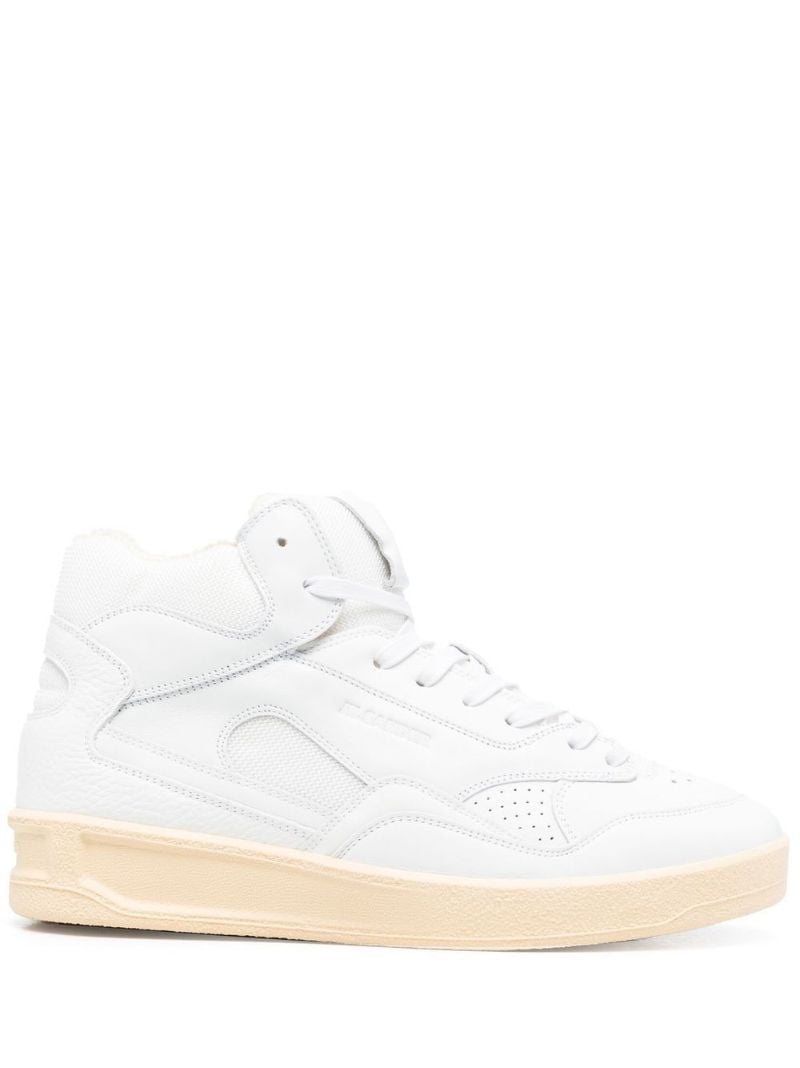 White High Top Leather Sneakers