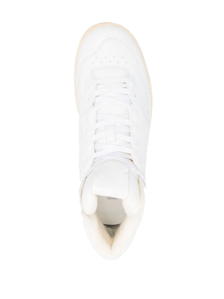 White High Top Leather Sneakers