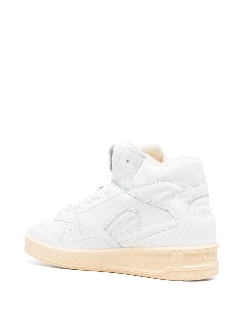 White High Top Leather Sneakers