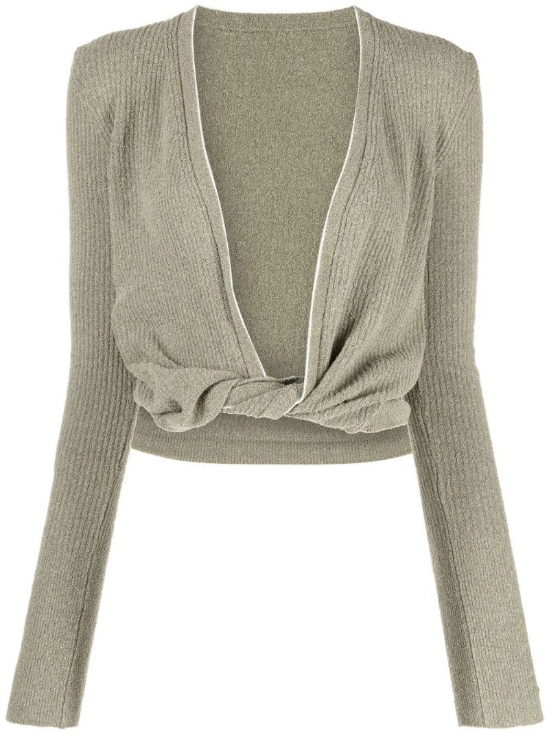 Green Le Gilet NouÃ_x0083_Â© Twist Cardigan