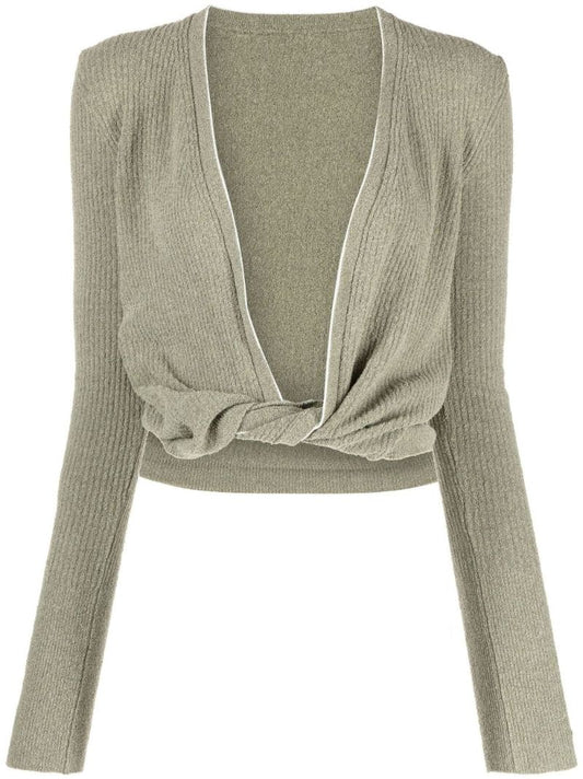Green Le Gilet NouÃ_x0083_Â© Twist Cardigan