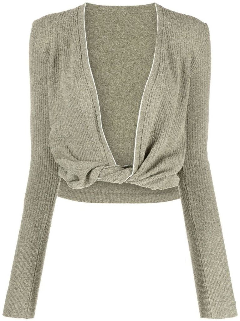 Green Le Gilet NouÃ_x0083_Â© Twist Cardigan