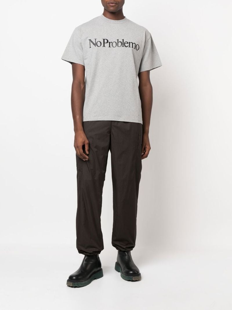 Grey No Problemo Logo T-shirt