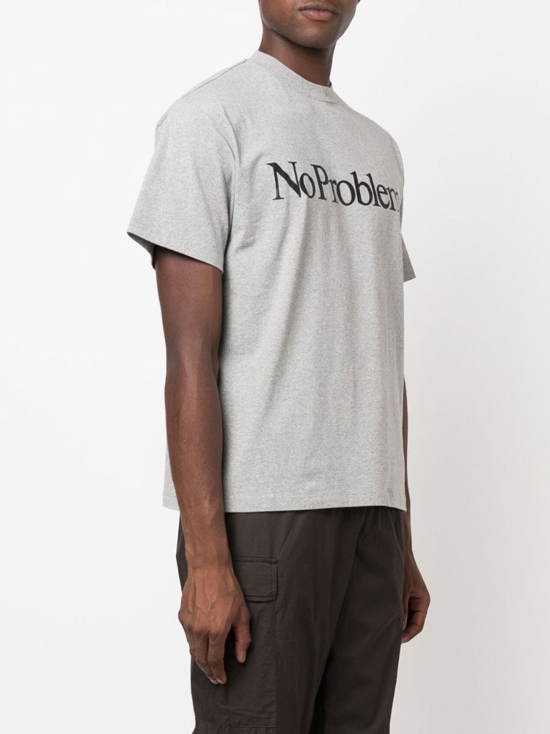 Grey No Problemo Logo T-shirt
