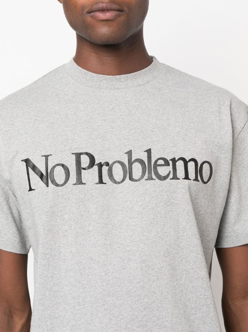 Grey No Problemo Logo T-shirt