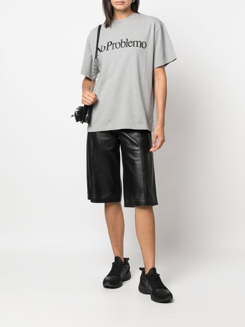 Grey No Problemo Logo T-shirt
