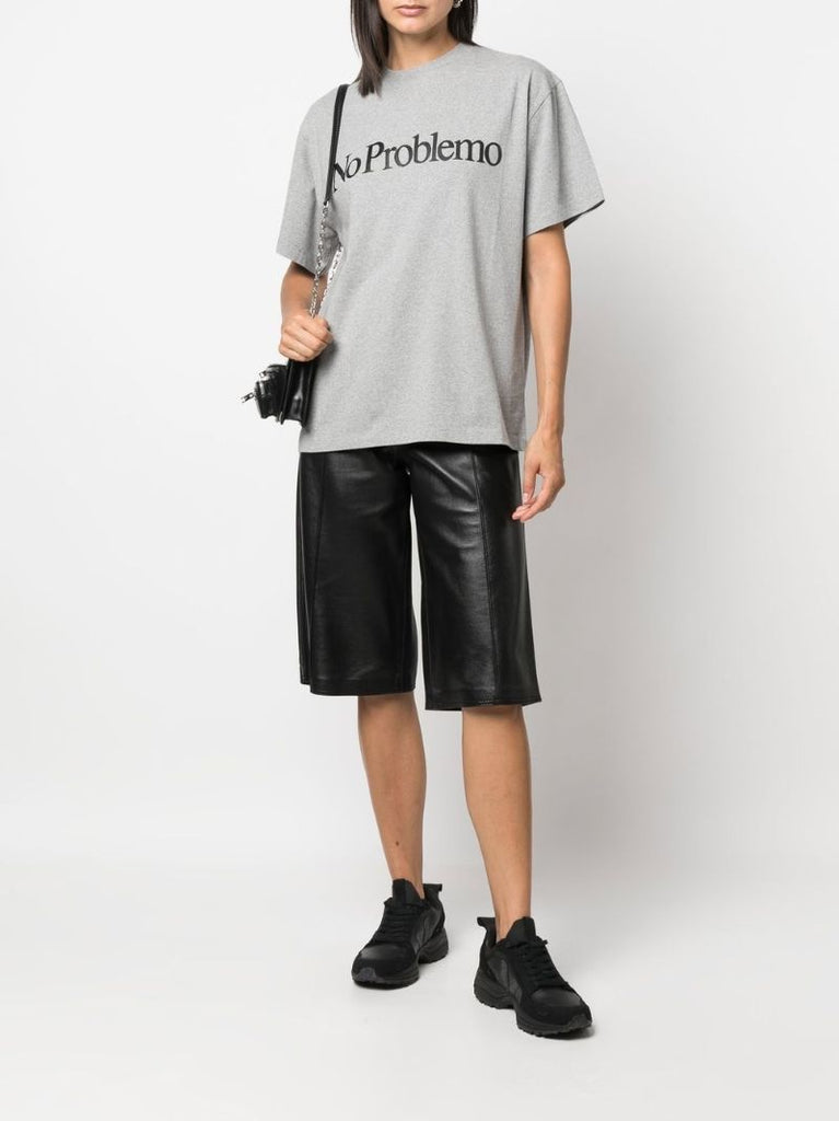 Grey No Problemo Logo T-shirt