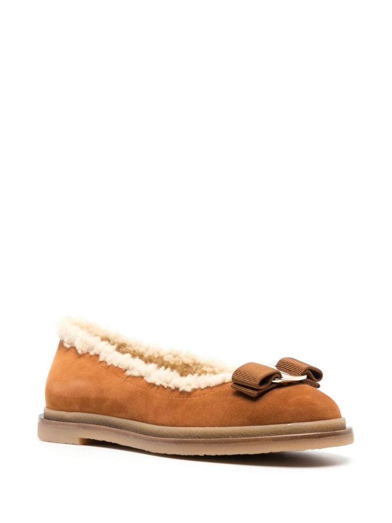 Brown Varina Suede Ballerina Shoes