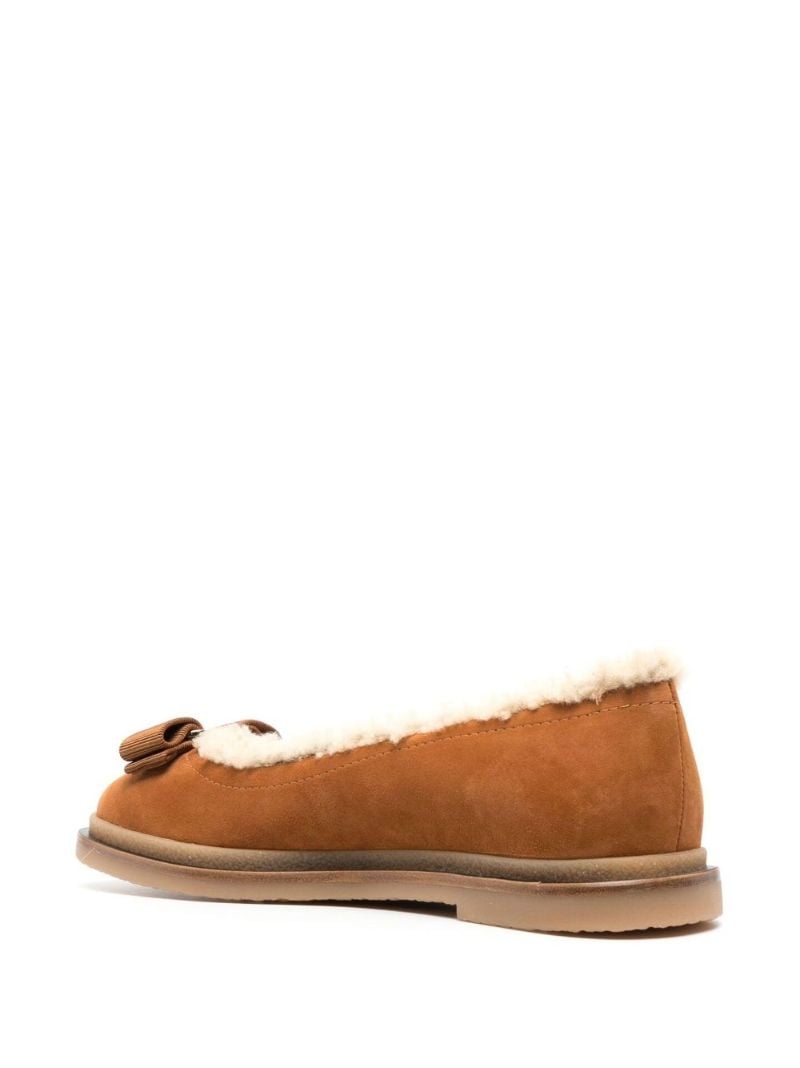 Brown Varina Suede Ballerina Shoes