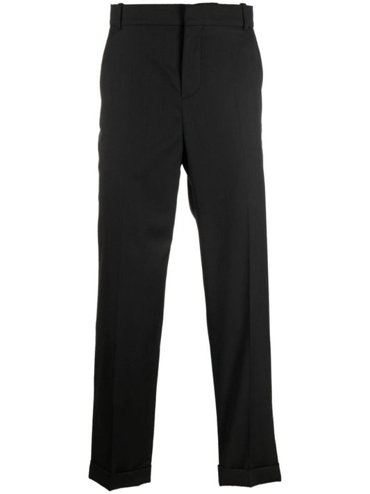 Black Tailored Wool Trousers