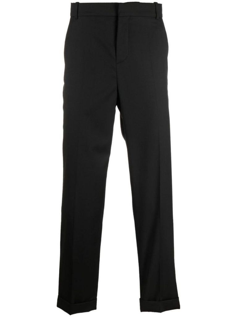 Black Tailored Wool Trousers
