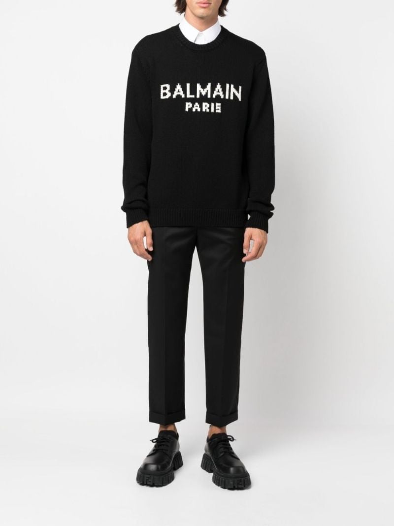 Black Tailored Wool Trousers