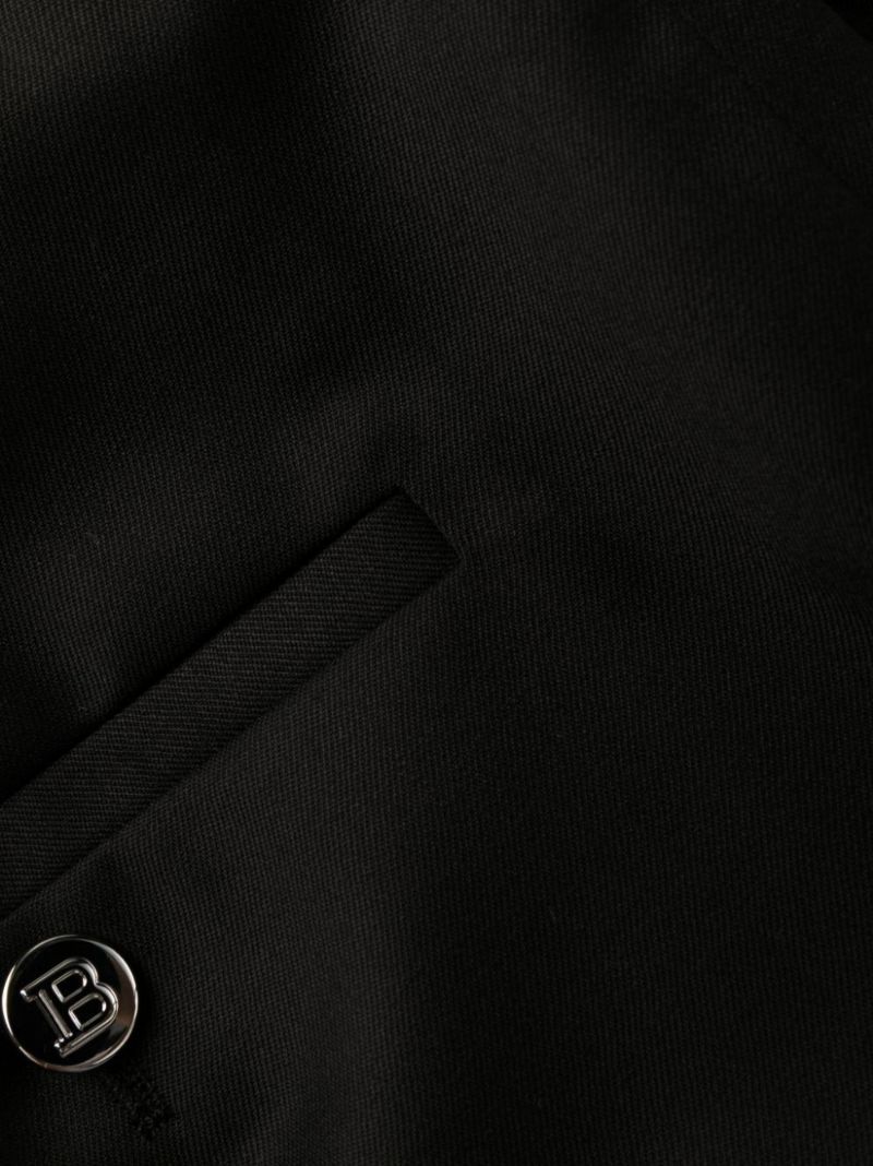 Black Tailored Wool Trousers