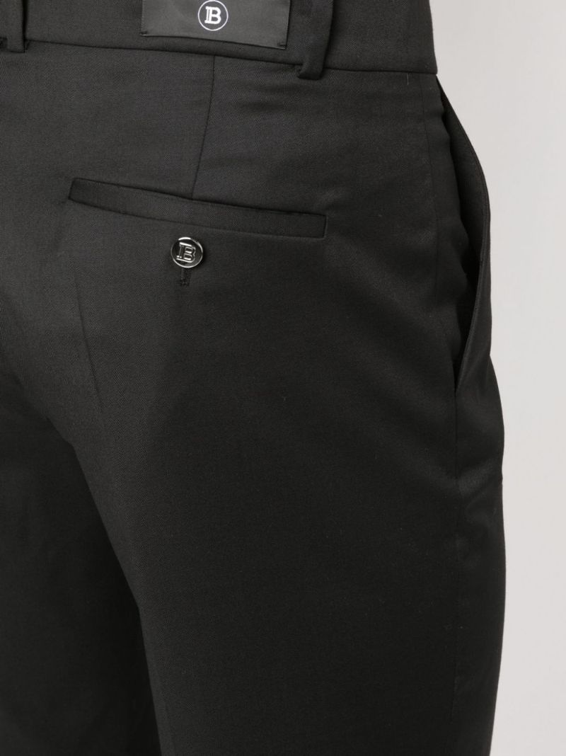 Black Tailored Wool Trousers