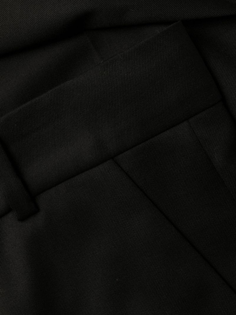 Black Tailored Wool Trousers