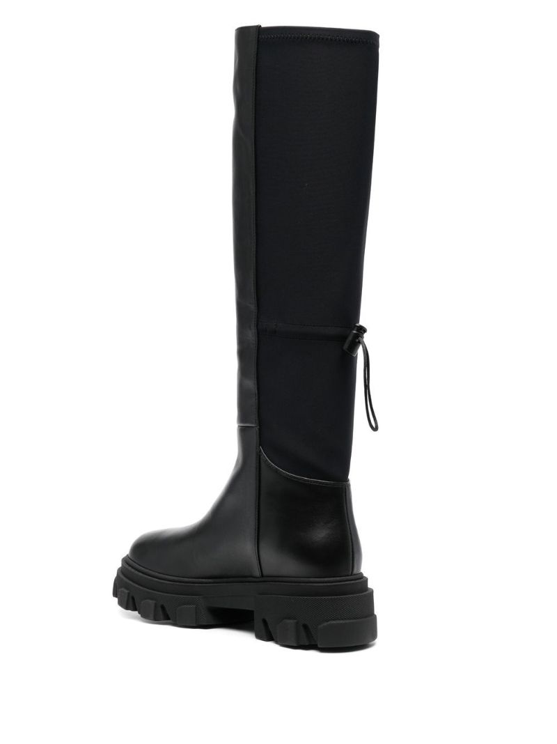Black Gia12 Leather Knee-high Boots