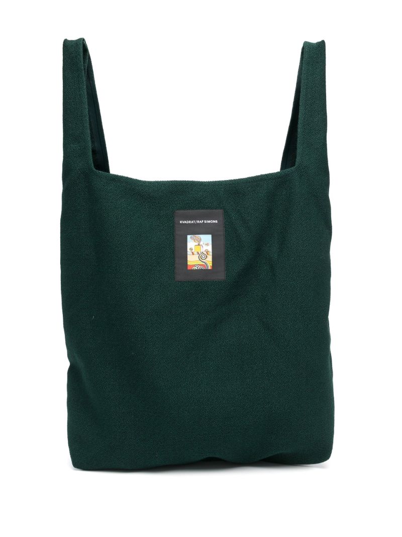 X Raf Simons Green Vidar Large Tote Bag