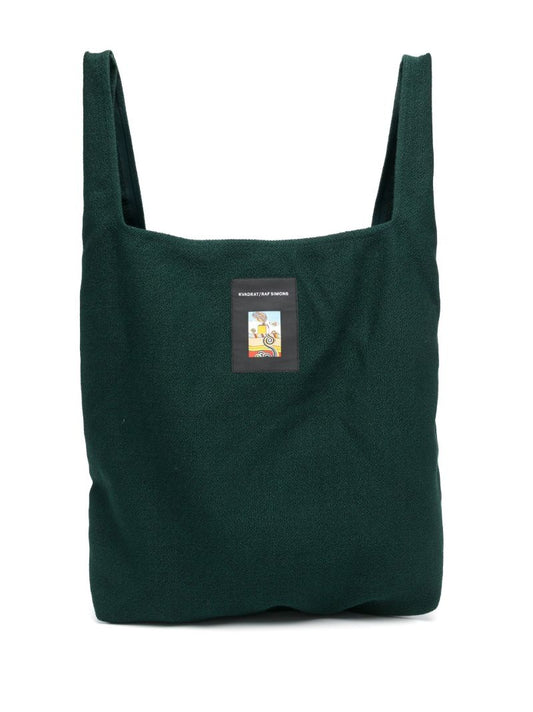 X Raf Simons Green Vidar Large Tote Bag