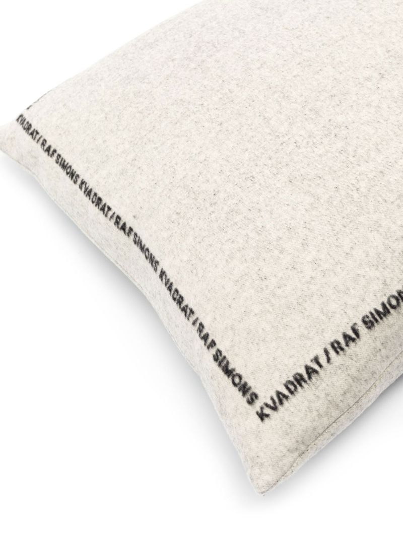 X Raf Simons Neutral Double Face Wool Cushion