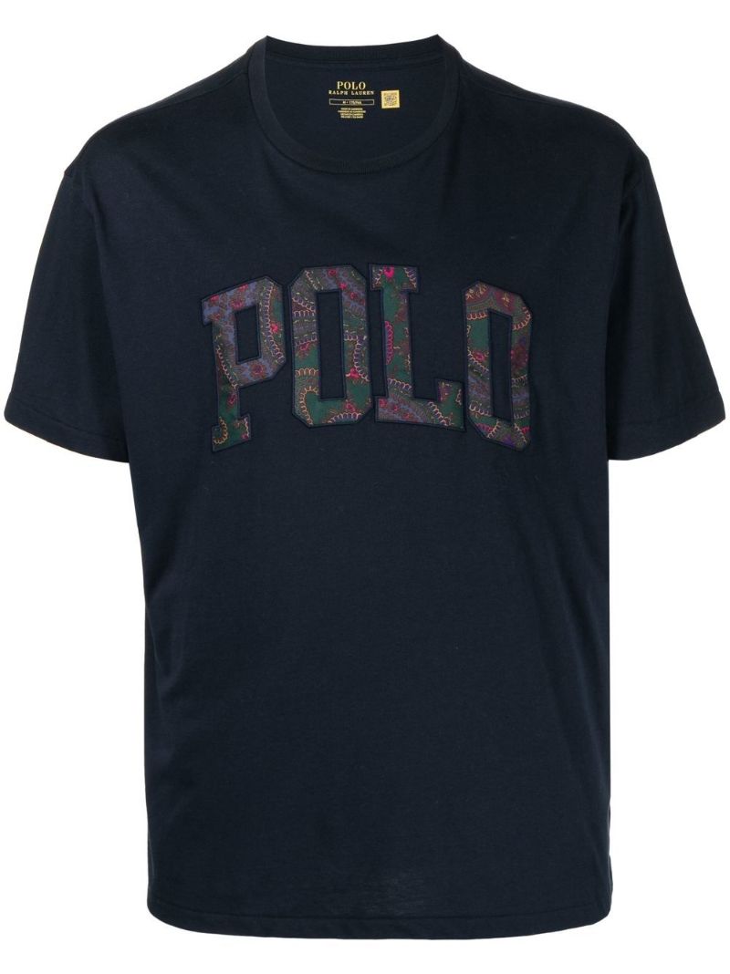 Blue Logo Cotton T-shirt