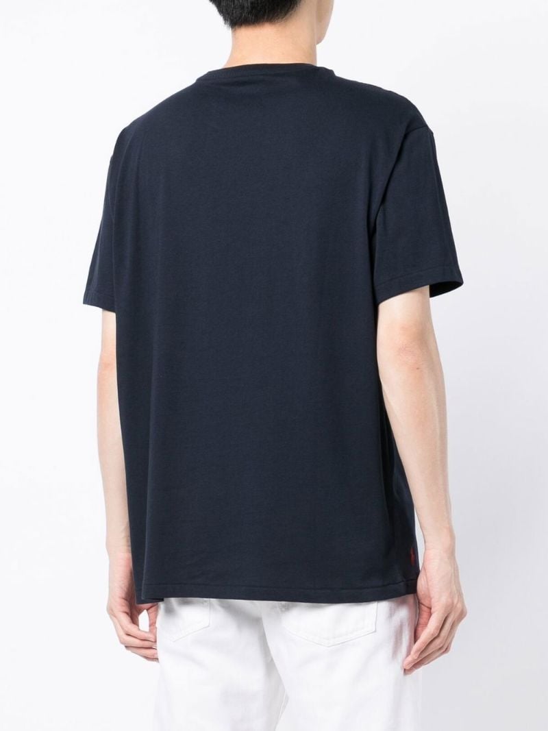 Blue Logo Cotton T-shirt