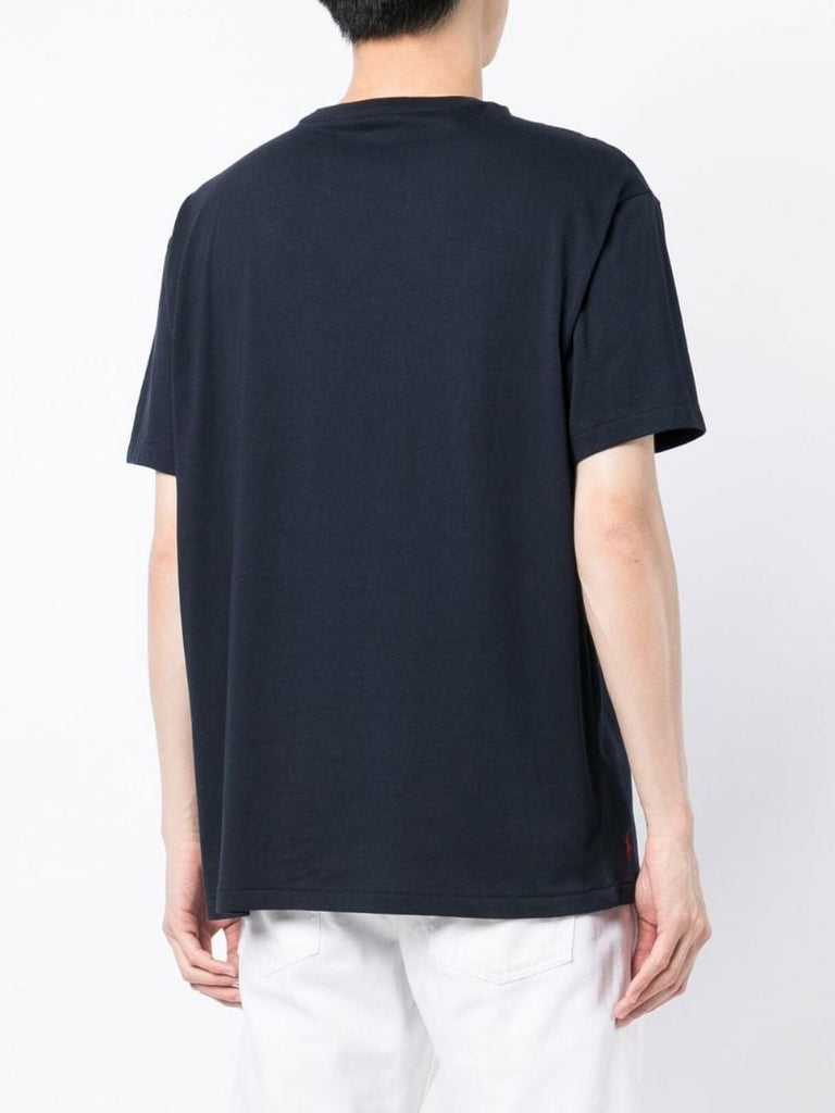 Blue Logo Cotton T-shirt