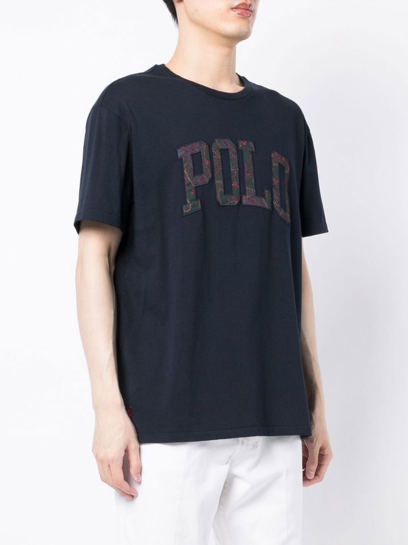 Blue Logo Cotton T-shirt