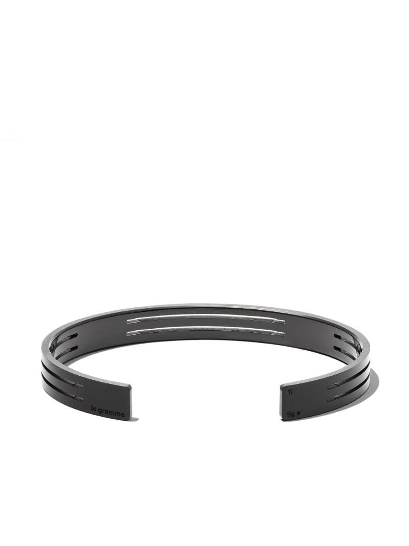 Titanium Le 9g Brushed Punched Ribbon Bracelet