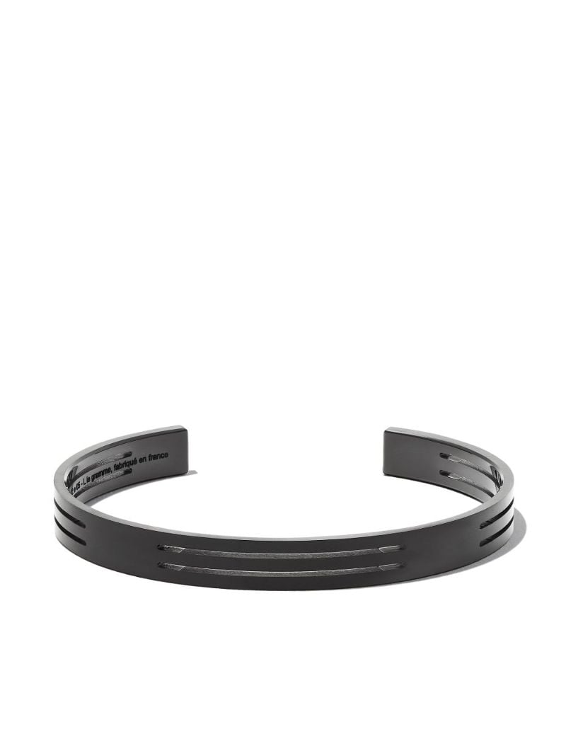 Titanium Le 9g Brushed Punched Ribbon Bracelet