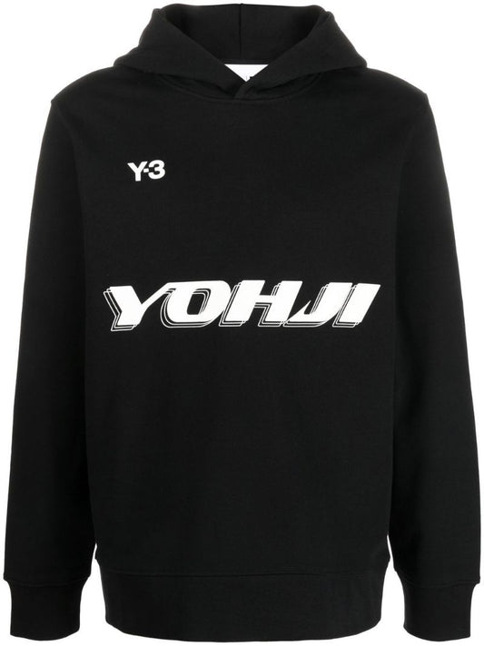 Black Logo Print Hoodie