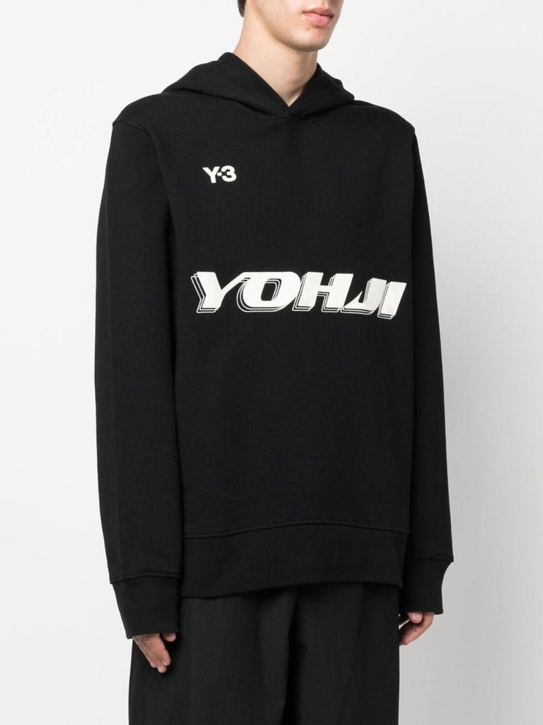 Black Logo Print Hoodie