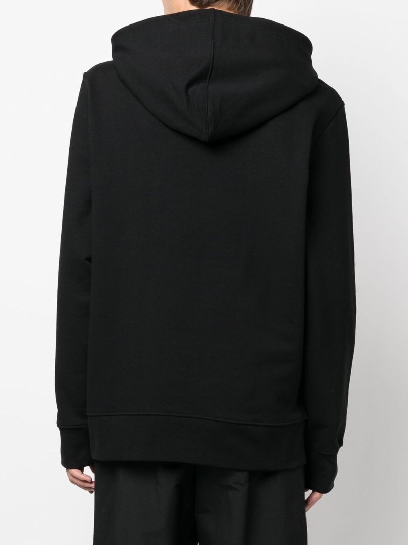 Black Logo Print Hoodie