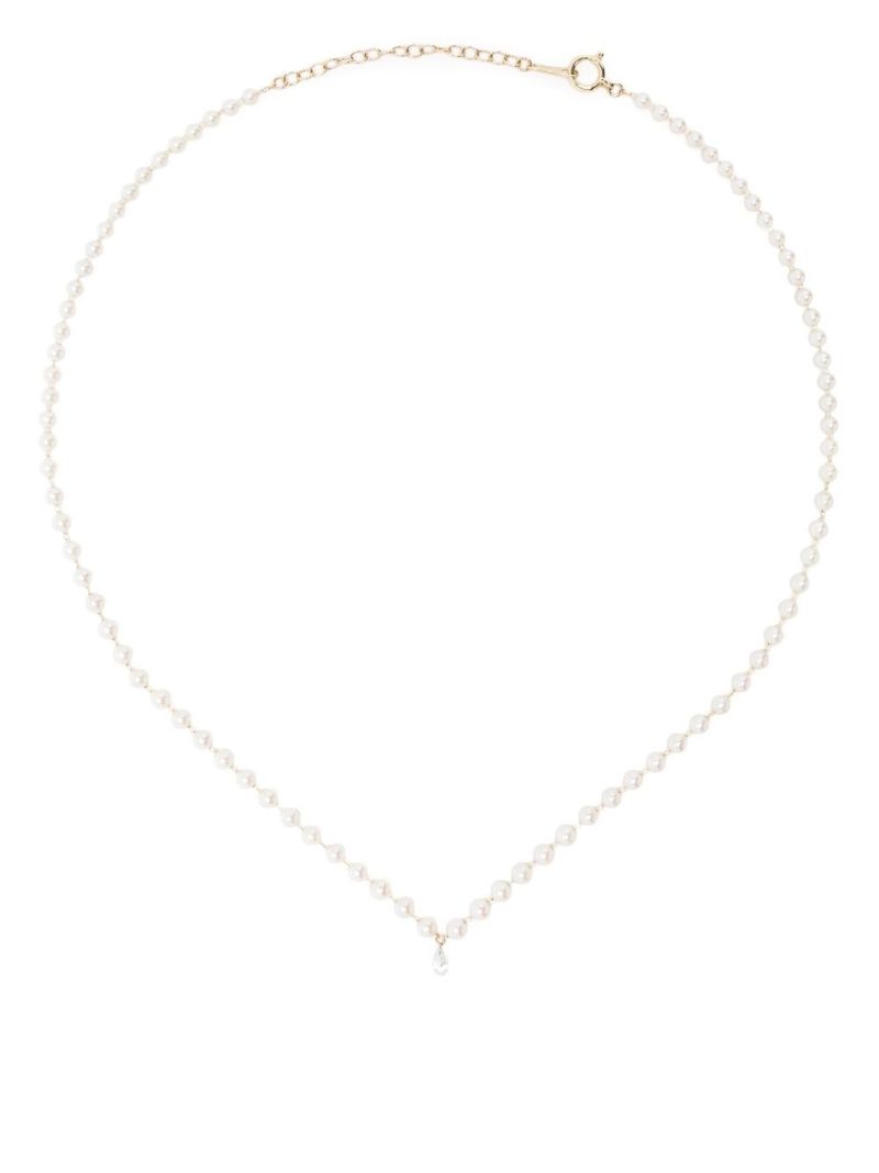 14k Yellow Gold Sea of Beauty Pearl and Diamond Necklace