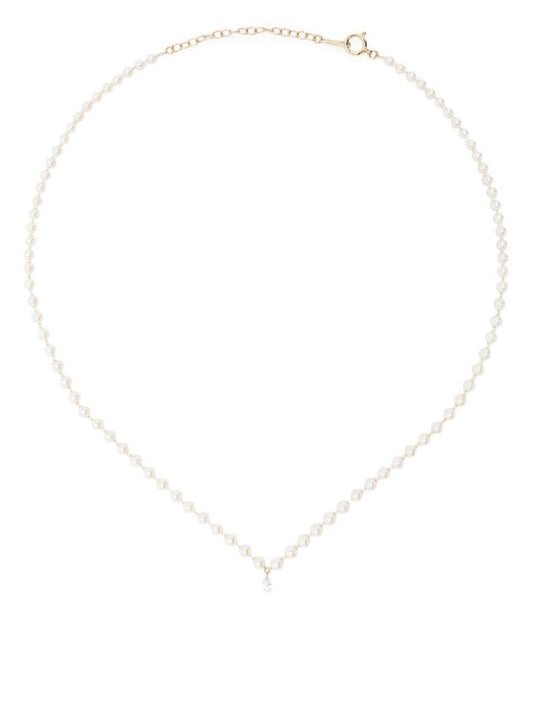 14k Yellow Gold Sea of Beauty Pearl and Diamond Necklace
