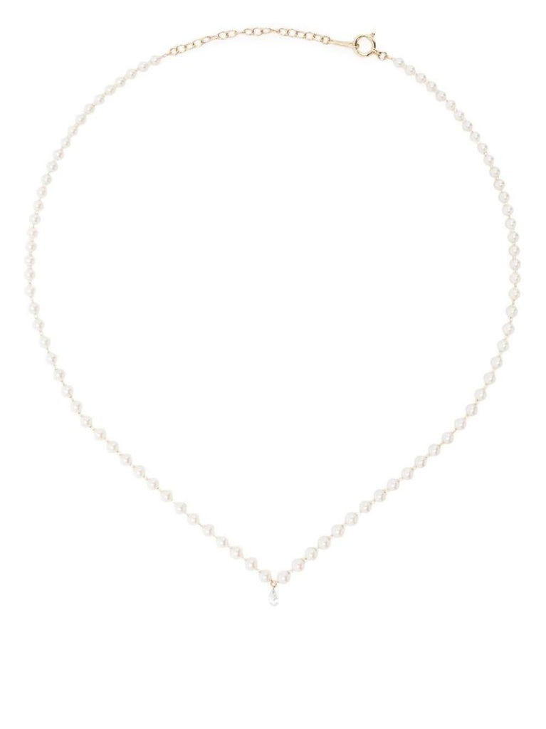 14k Yellow Gold Sea of Beauty Pearl and Diamond Necklace