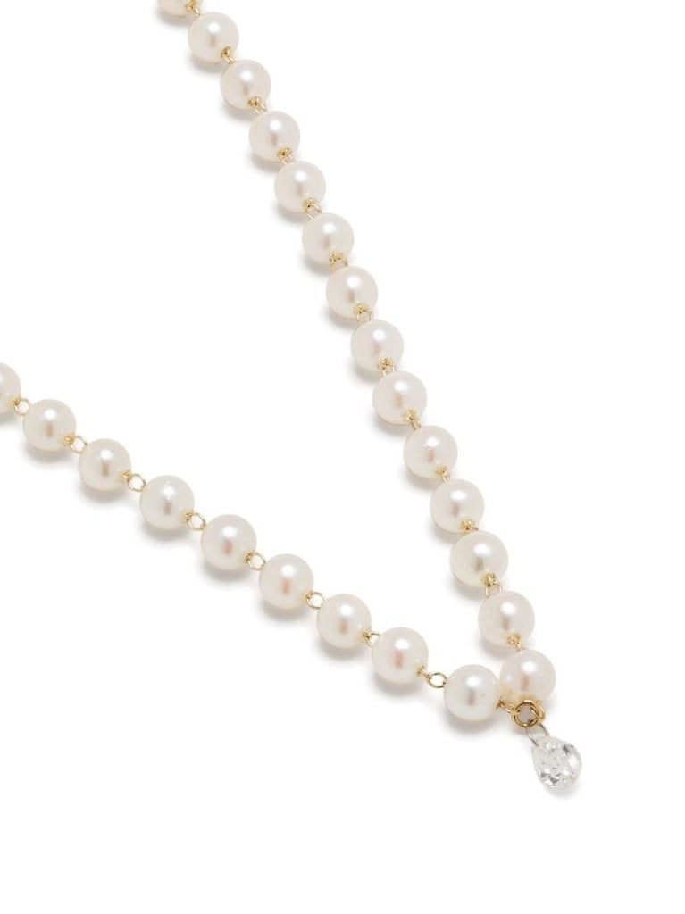 14k Yellow Gold Sea of Beauty Pearl and Diamond Necklace