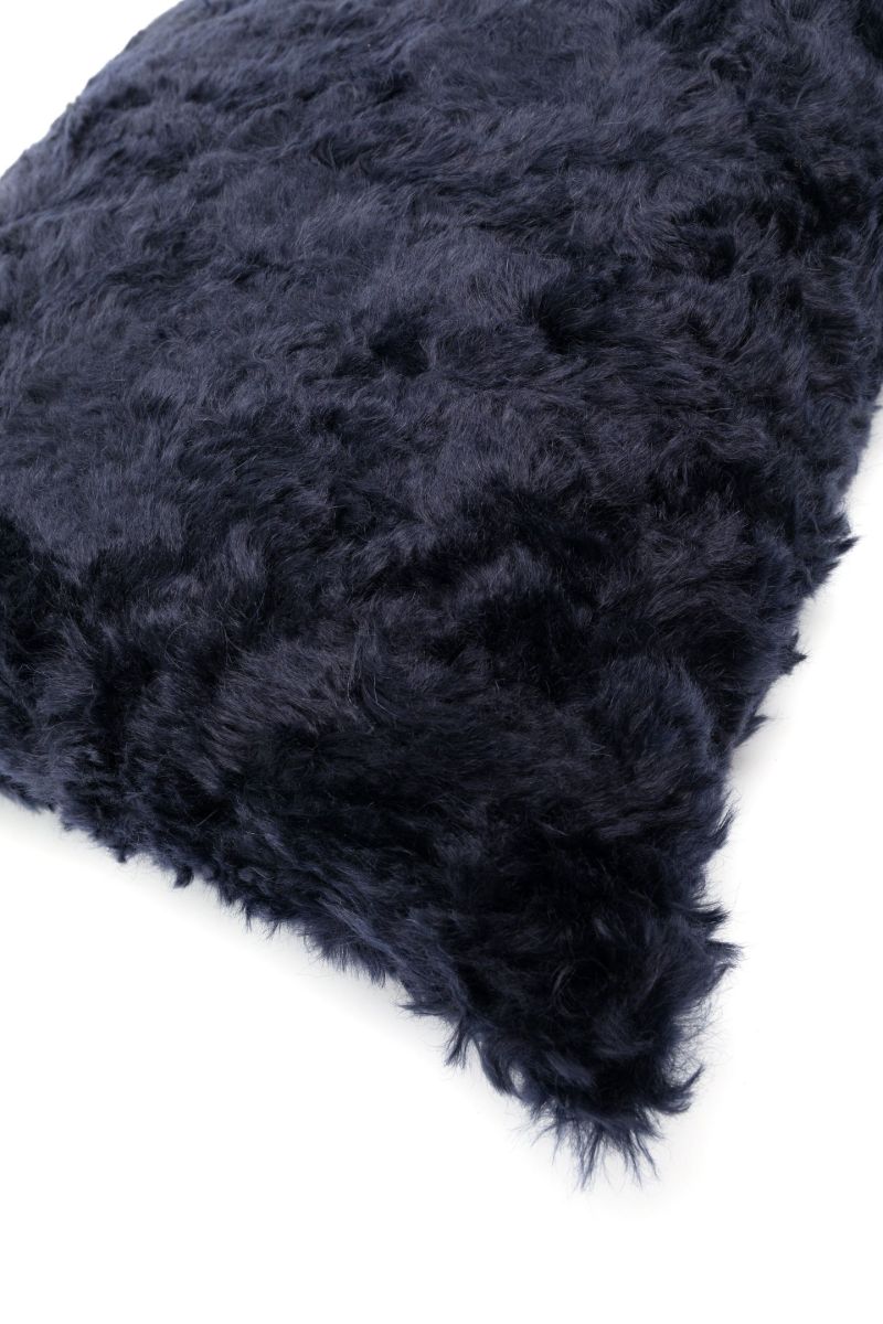X Raf Simons Black Argo Textured Wool Cushion