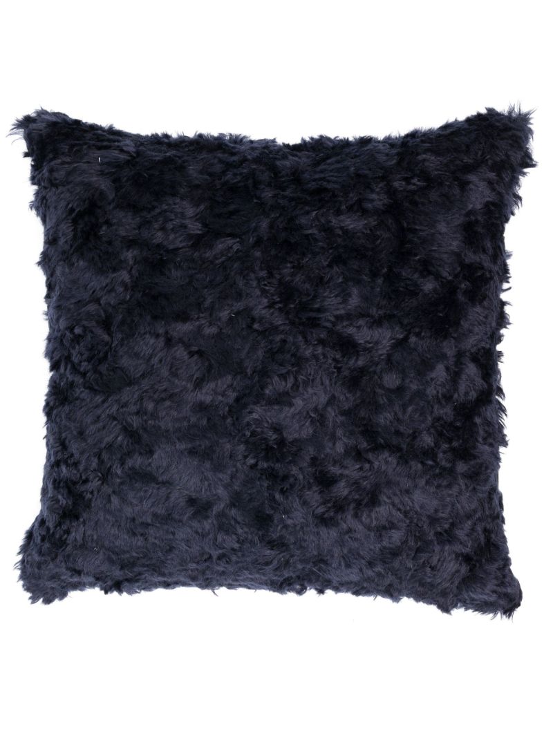 X Raf Simons Black Argo Textured Wool Cushion