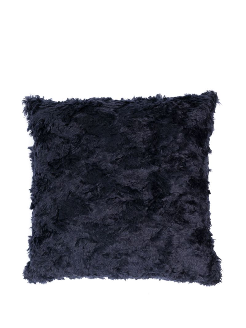 X Raf Simons Black Argo Textured Wool Cushion