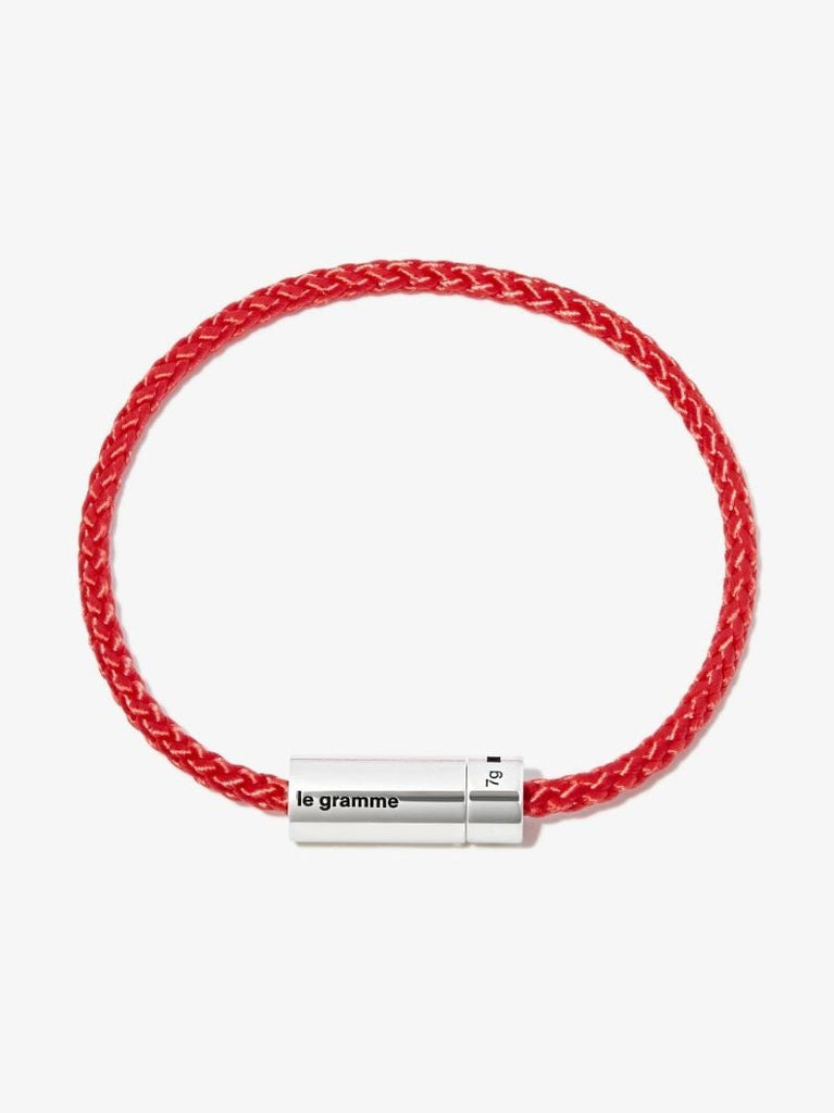 Sterling Silver Le 7g Polished Nato Cable Bracelet