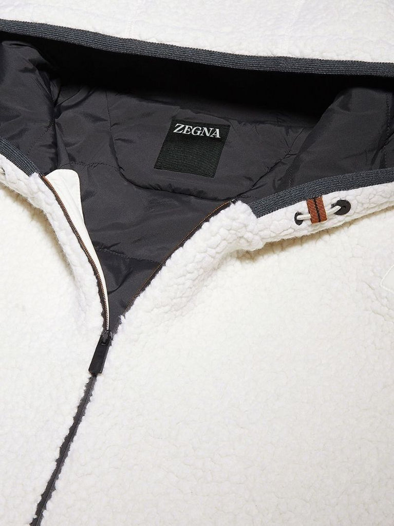 White Fleece Hoodie