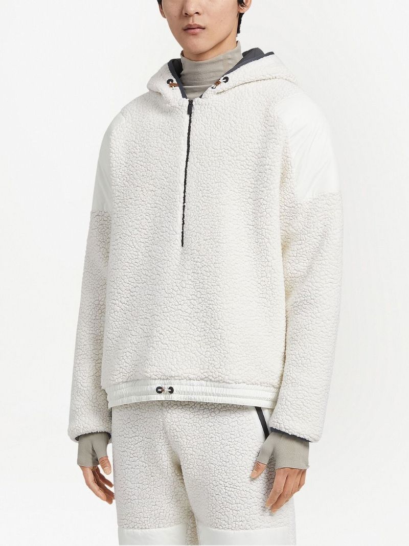 White Fleece Hoodie
