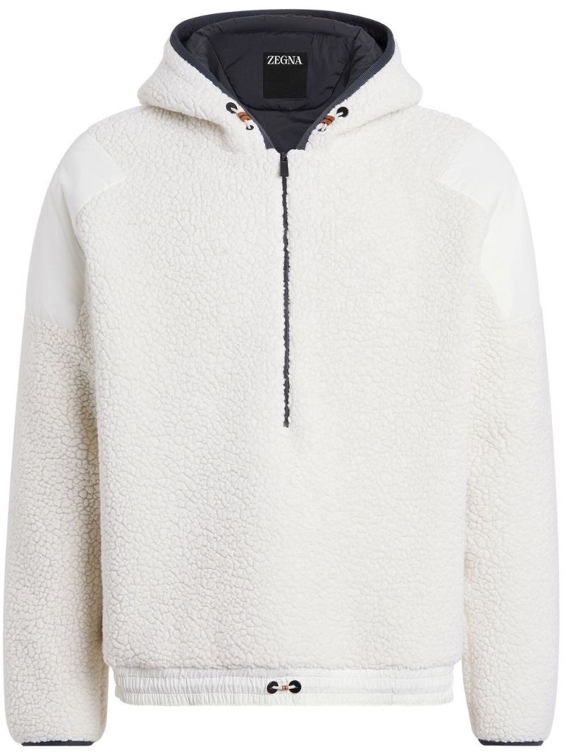 White Fleece Hoodie