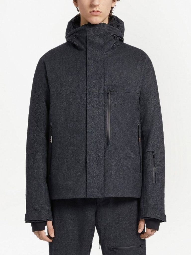 Grey Wool Hooded Jacket