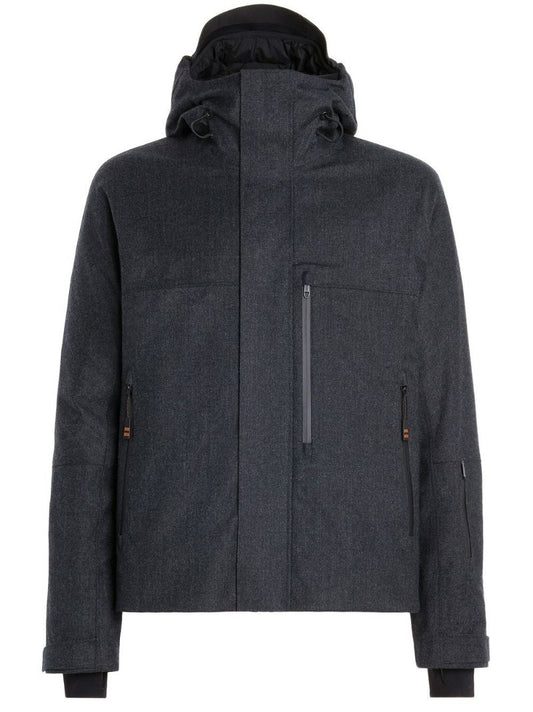 Grey Wool Hooded Jacket