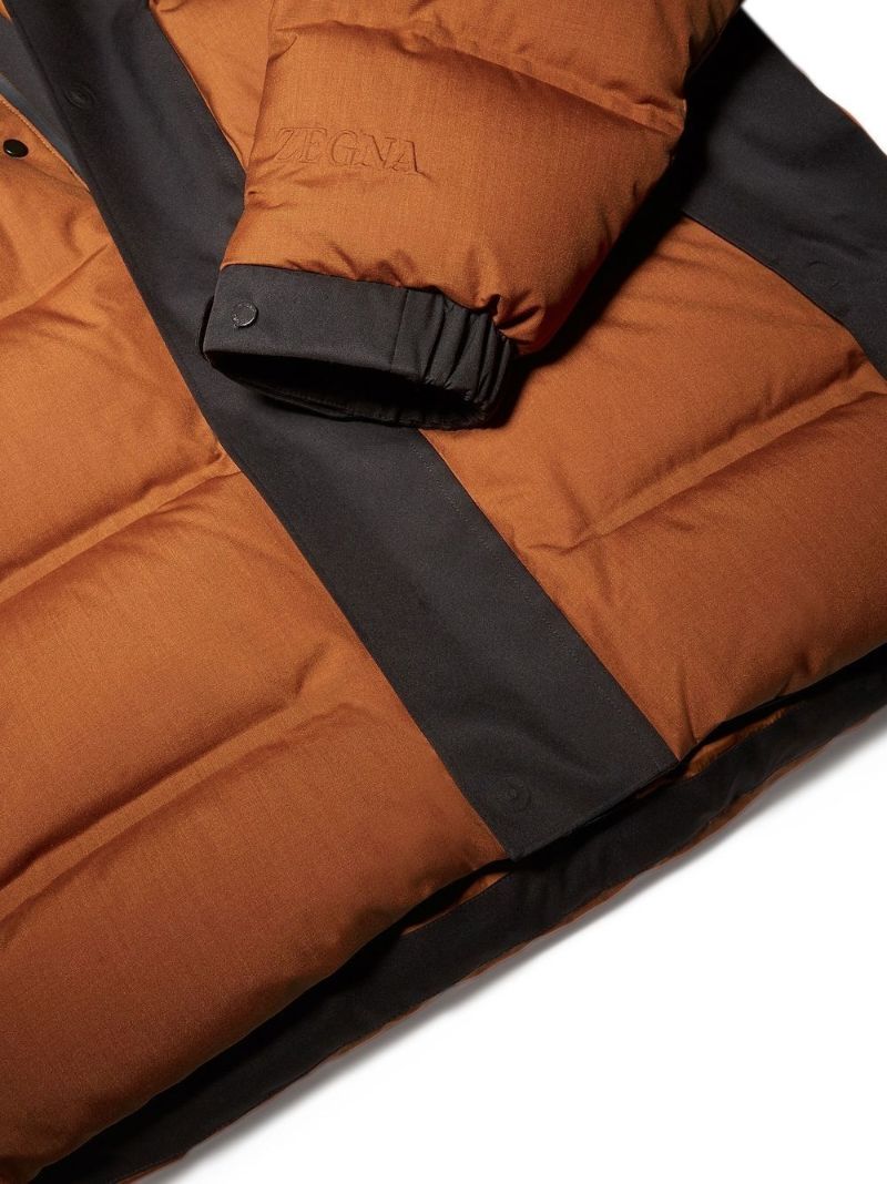 Brown Hooded Puffer Jacket