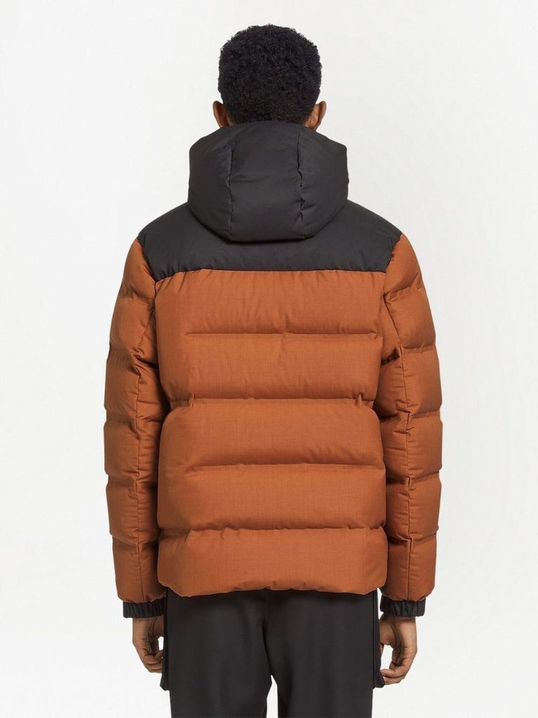 Brown Hooded Puffer Jacket